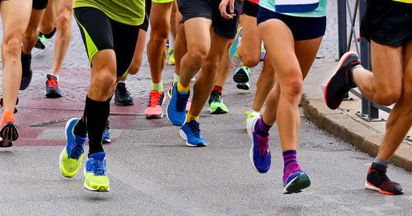 Runners running race