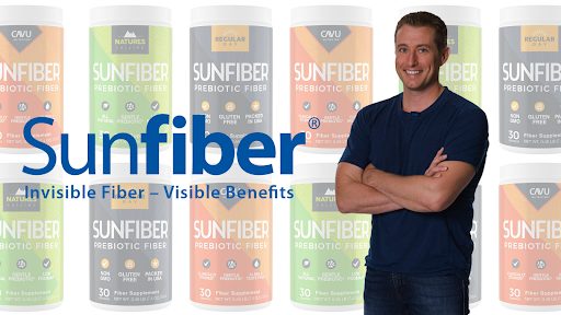 Bryce Wylde with Sunfiber products in the background